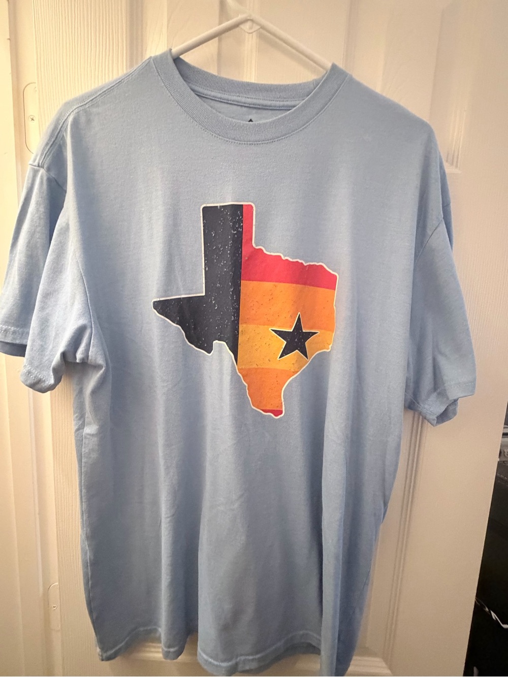 BURLEBO Light Blue Texas Flag Graphic Tee
